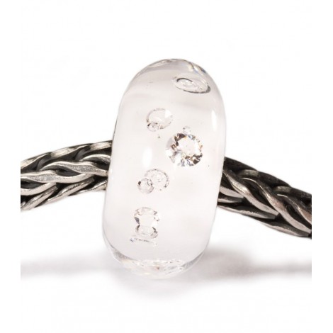 Beads Trollbeads Diamante Bianco Argento 925 Vetro TGLBE-00069