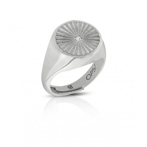 Anello OPS Icon Argento 925 Silver Zircone Bianco OPS-ICG45