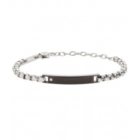 Bracciale Breil Uomo Tag And Cross Bicolor Acciaio TJ3221