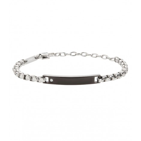 Bracciale Breil Uomo Tag And Cross Bicolor Acciaio TJ3221