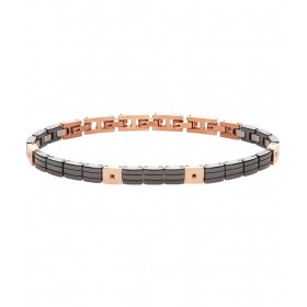 Bracciale Breil Uomo Ceramic Brick Acciaio Rosè TJ3271