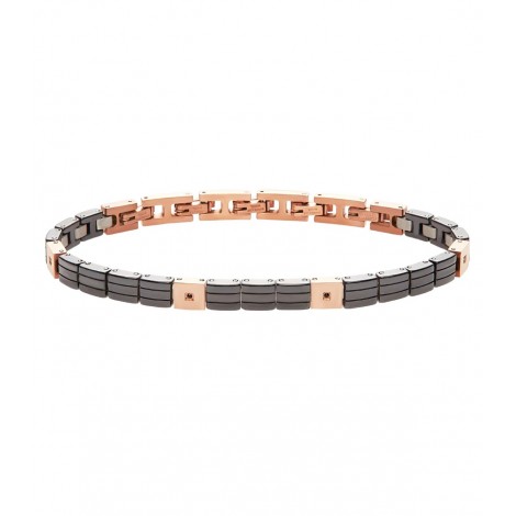 Bracciale Breil Uomo Ceramic Brick Acciaio Rosè TJ3271