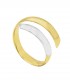 Anello Fascia Modello Contrariè Oro Giallo 18kt- Oro Bianco