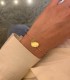 Bracciale Rigido Cuore Liscio Centrale Oro Giallo 18kt