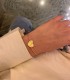 Bracciale Rigido Cuore Liscio Centrale Oro Giallo 18kt