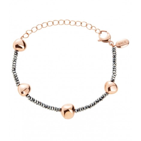 Breil Rocks Acciaio Ematite Gold Rose Bracciale Donna TJ3290