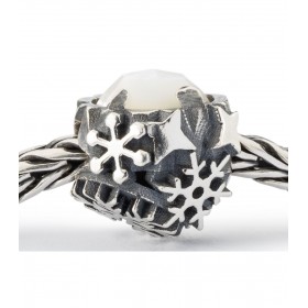 Beads Trollbeads Natale Incantato Perla Delle Nevi TAGBE-00293 Argento
