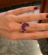 Anello Donna Raggi Argento Una con Pavè Fucsia