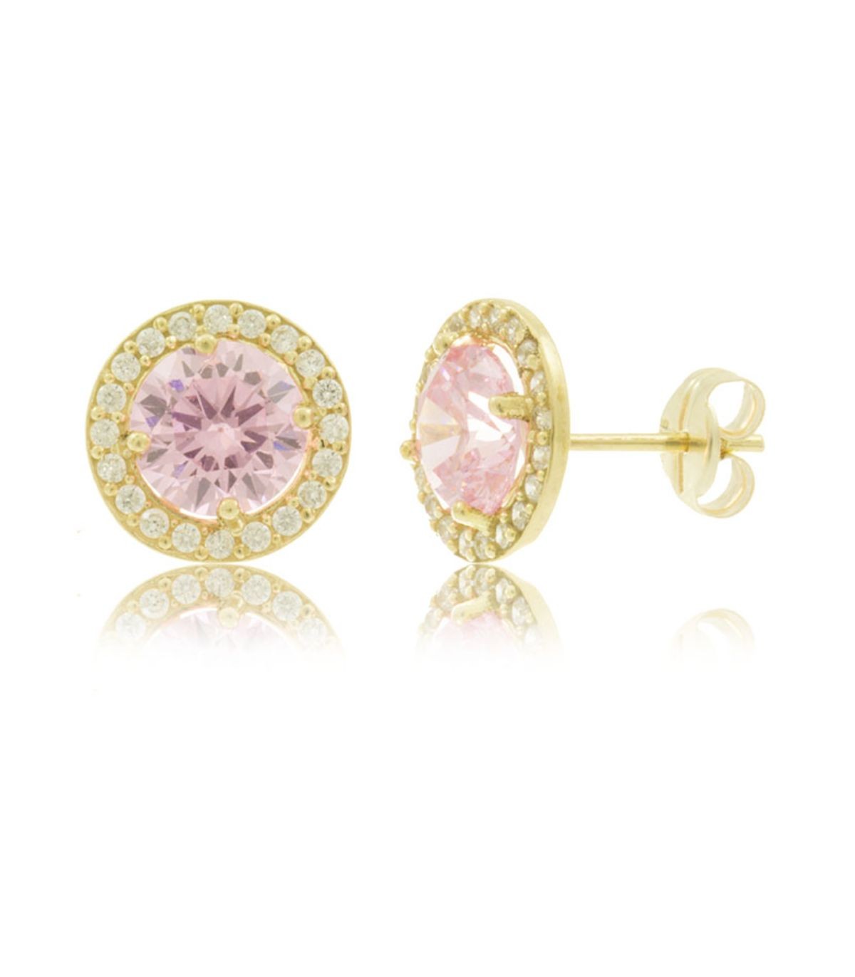 MILOR Orecchini A Lobo Oro 9Kt Con Croce E Zirconi | Gioielli Donna Made In Italy | Ipoallergenici - 3