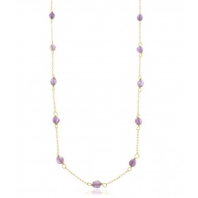 Collana Oro Giallo 9kt Ametista 9V/9GAG52589
