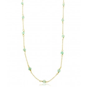 Collana Oro Giallo 9kt Amazzonite 9V/9GAG52586