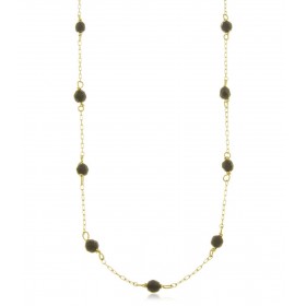 Collana Oro Giallo 9kt Onice Nero 9V/9GAG52585