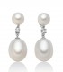 Orecchini Perle Miluna Oro Bianco 18kt Perle 9-9,5mm Diamanti 0,07ct PER2522