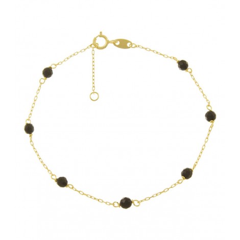 Bracciale Oro Giallo 9kt Onice Nero