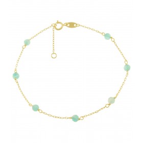 Bracciale Oro Giallo 9kt Amazzonite