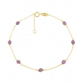 Bracciale Oro Giallo 9kt Ametista