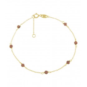 Bracciale Oro Giallo 9kt Granato