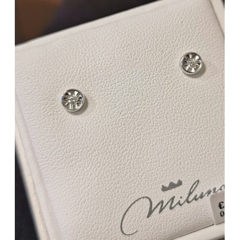Orecchini Miluna Oro Bianco 9 Kt Diamanti 0,03 ct G SI ERD2657
