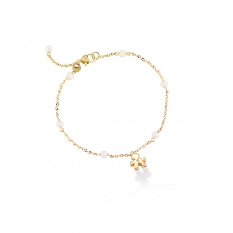 Bracciale Le Bebé Sagoma Bimbo Le Perle Oro Giallo Diamante LBB832