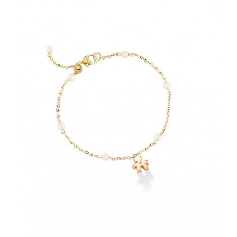 Bracciale Le Bebé Sagoma Bimbo Le Perle Oro Giallo Diamante LBB832