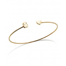 Bracciale Cuff Le Bebé Sagoma Bimba Oro Giallo Diamante