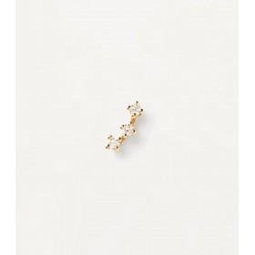 Orecchino Singolo PDPAOLA Brooklyn Oro Giallo 18kt Diamanti Bianchi PG05-028-U