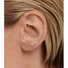 Orecchino Singolo PDPAOLA Brooklyn Oro Giallo 18kt Diamanti Bianchi PG05-028-U