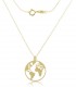 Collana Mondo Lastra Oro Giallo 9kt