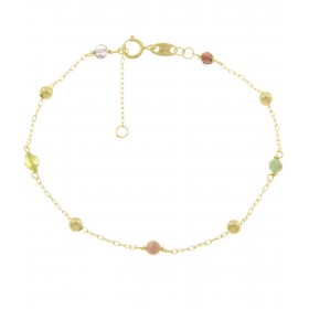 Bracciale Oro Giallo 9kt Mini Pietre Colorate