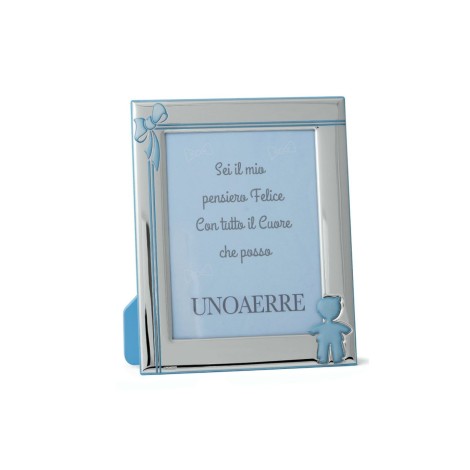 Unoaerre Cornice Portafoto Argento Bimbo Fiocco 9x13