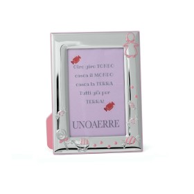 Unoaerre Cornice Portafoto Argento Bimba Caramelle 9x13