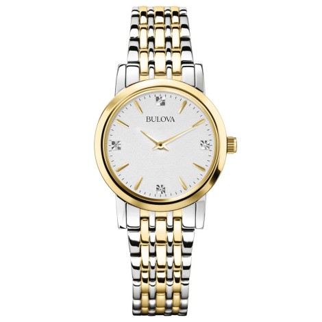 Orologio Solo Tempo Bulova Classic Diamonds Lady Acciaio 98P115