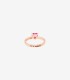 Anello Dodo Cuore 100% Amore Oro Rosa 9kt Rubino Diamanti