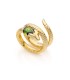 Unoaerre Fashion Jewellery Bronzo Dorato Anello Spirale Con Serpente