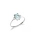 Anello Donna Raggi Acquamarina Rettangolare 0,92 ct e Diamante 0,04 ct