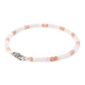 Collana Dream Of Love Trollbeads Tema Protezione Quarzo Rosa Argento TSTNE-00005