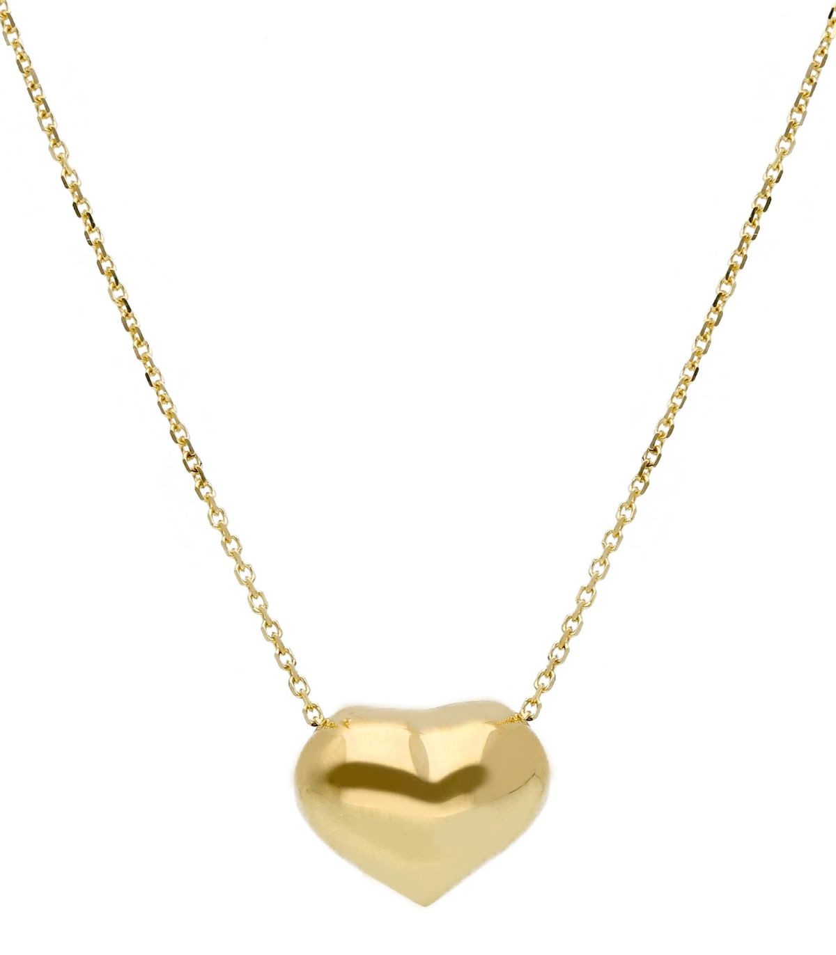 Ciondolo cuore oro giallo e bianco 18 kt