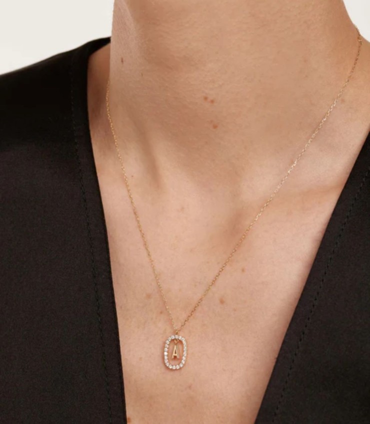 Collana Dvccio con iniziale, Lettera J - Gioielleria Pensieri d'Argento e Oro