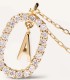 Collana Iniziale PDPaola Oro Giallo 18kt Diamanti Bianchi