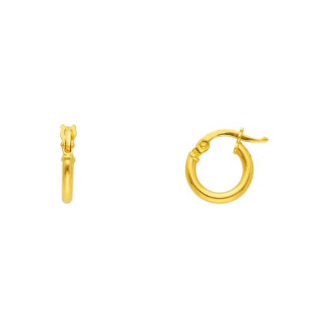 Orecchini Cerchi Oro Giallo 18kt 2mm + 0,07mm