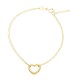 Bracciale Doppia Catena Con Cuore Passante Oro Giallo 9kt