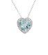 Girocollo Cuore Davite & Delucchi Acquamarina 1,5ct Diamanti 0,16 ct CLNM00197