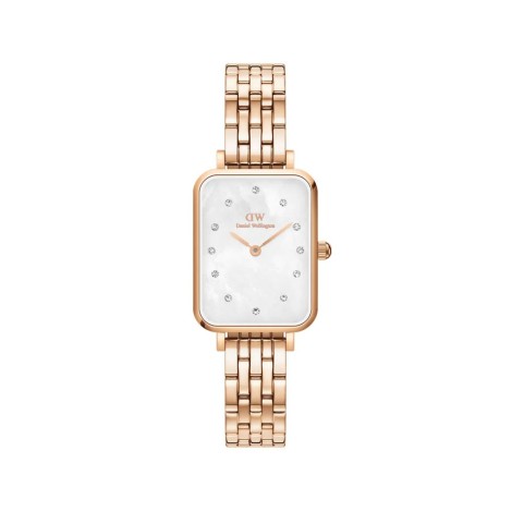 Daniel Wellington Orologio Solo Tempo Quadro Lumine 5 Link Melrose 28mm DW00100620