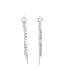 Orecchini Stellina Pendenti Argento 925