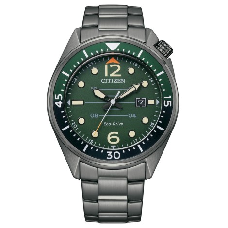 Orologio Citizen Eco Drive Uomo Collezione Seaplane Verde AW1717-81X