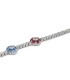 Bracciale Tennis Fiori Argento 925 Zirconi Colorati