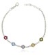 Bracciale Tennis Fiori Argento 925 Zirconi Colorati