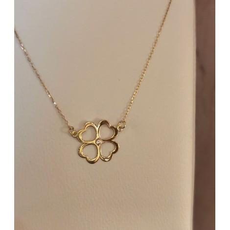 Collana Quadrifoglio Filo Oro Giallo 9kt 9GAG52800