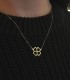 Collana Quadrifoglio Filo Oro Giallo 9kt 9GAG52800 - Indossata