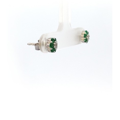 Orecchini Fiore Argento 925 Zirconi Colorati